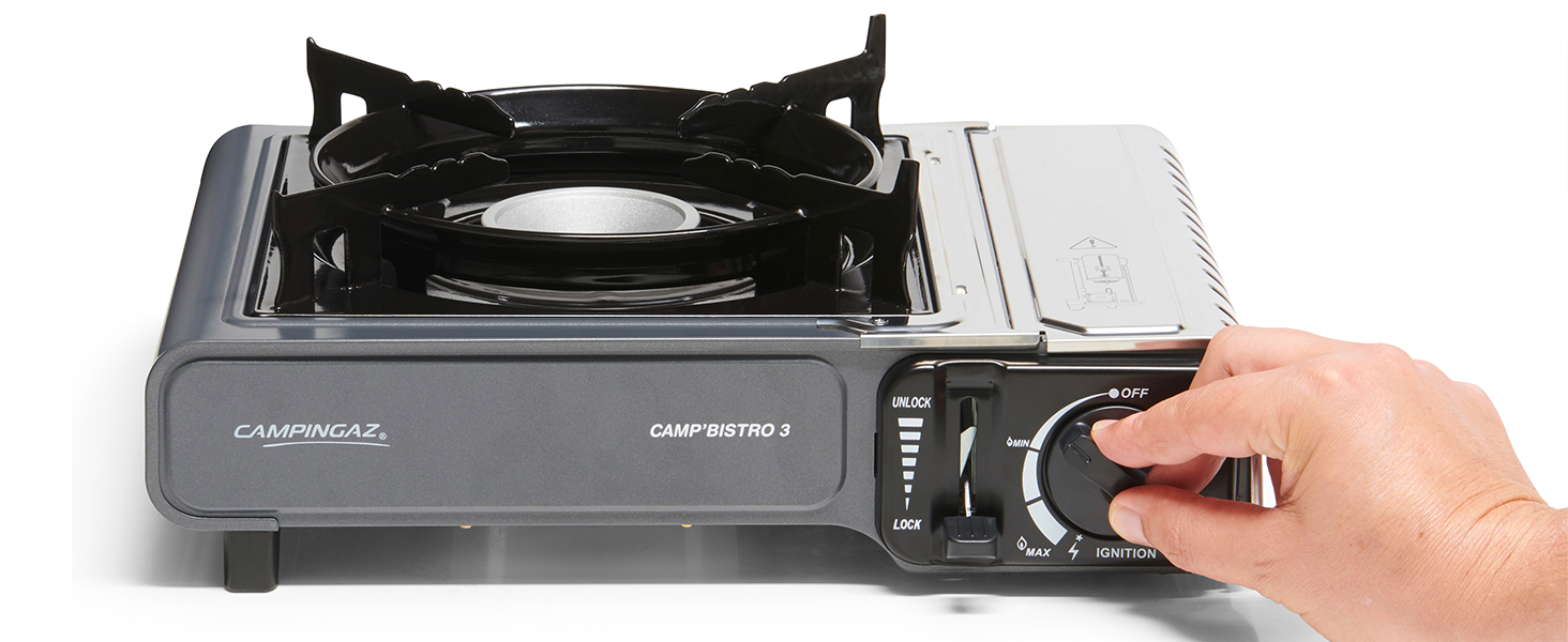 Газовий намет Camp Bistro 3 від Campingaz - компактний одноконфорочний намет для кемпінгу з валізами, 2200 Вт