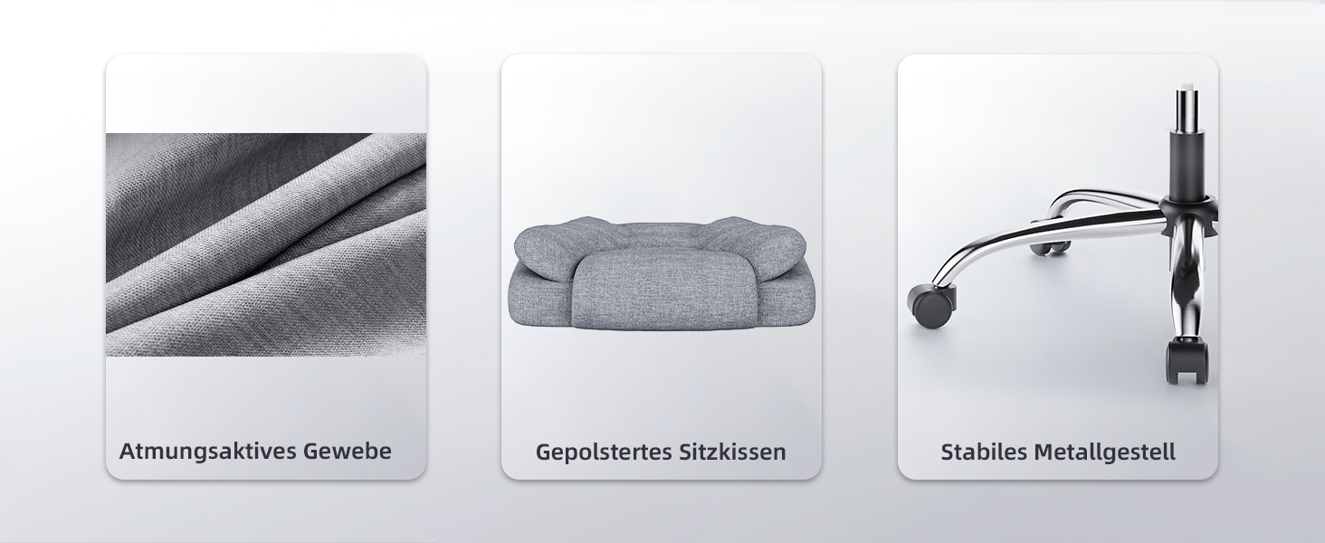 Офісний крісло Chefsessel з високою спинкою, ергономічне, оббите PU шкірою, з регульованою висотою та кутом нахилу, з м'якими підлокітниками, сіре