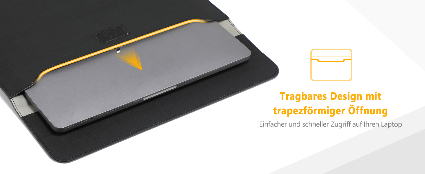Чохол-сумка для MacBook 15 дюймів з підставкою, захисний кейс HYZUO, чорний