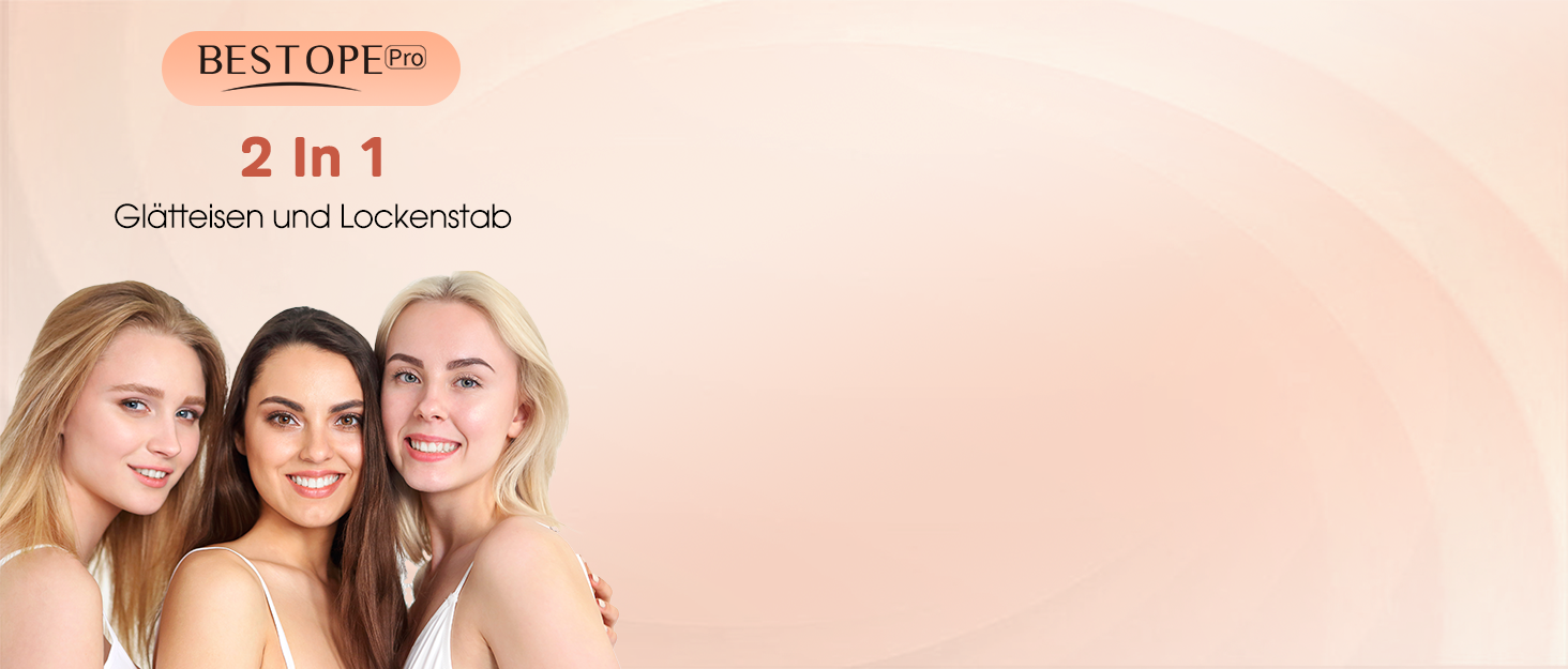 BESTOPE PRO 2-в-1: випрямляч та плойка для волосся. Швидкий нагрів 15s, іонізація, керамічне покриття, зменшення пуху, LCD-дисплей, 120-230°C, сріблясто-сірий колір