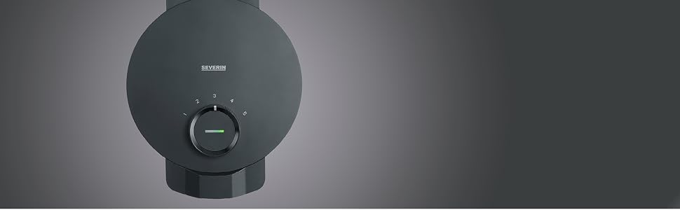 Вафельниця SEVERIN Black Line WA 2117 для серцеподібних вафель, антипригарне покриття без PFAS, 1000 Вт, чорний/нержавіюча сталь