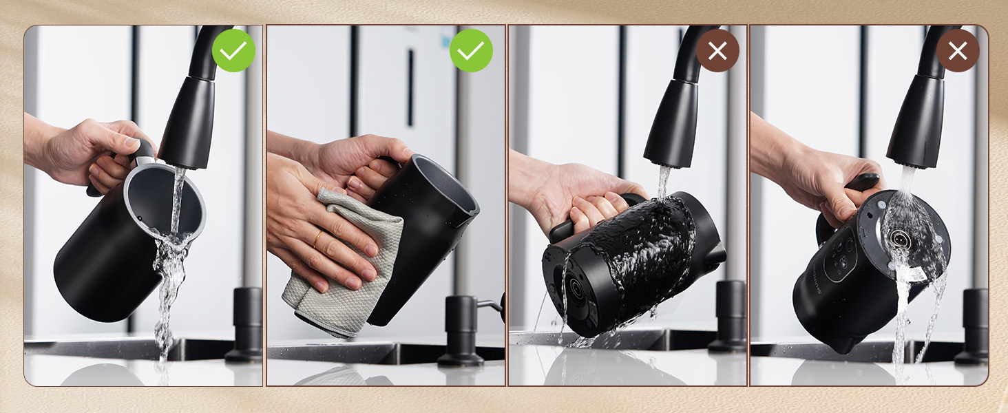 Електричний спінювач молока SHARDOR 5-в-1 з регулюванням температури для капучіно, лате, макіато та гарячого шоколаду