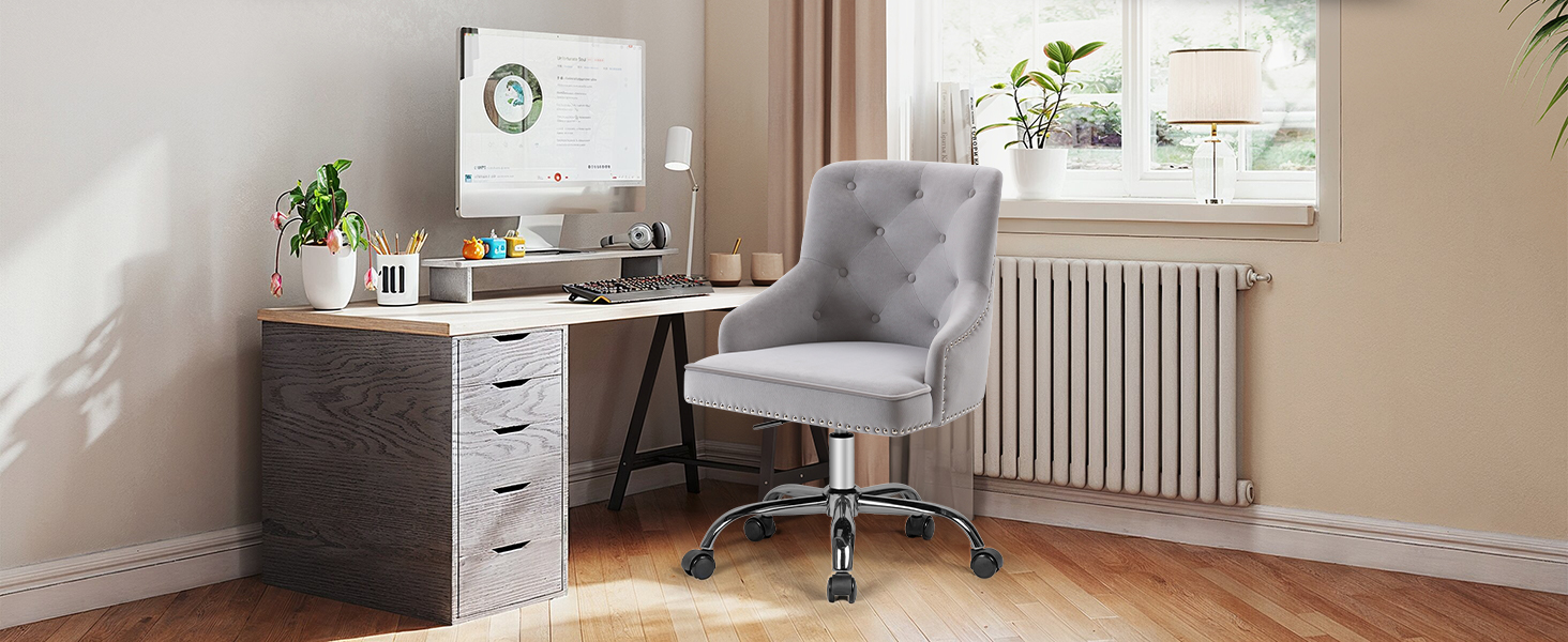 Крісло Fiximaster для офісу та дому: обертове, з регулюванням висоти, на коліщатках, сіре, до 135 кг