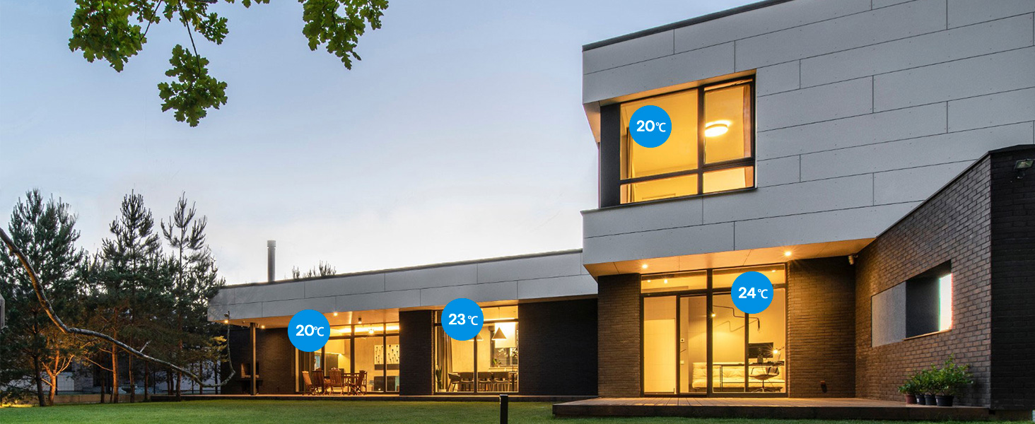 Meross Matter Термостат для радіатора Wi-Fi, сумісний з HomeKit, Alexa та Google Assistant (для опалення будинку/теплої підлоги)