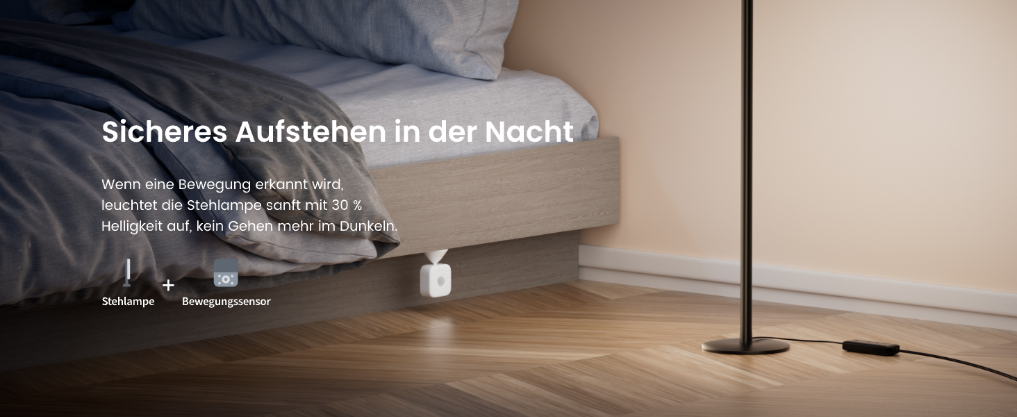 SwitchBot Matter Підлоговий світильник для вітальні та спальні, RGBWW, димування, Apple Home, Alexa, Google Home, керування через APP, музичні та сценні режими, чорний