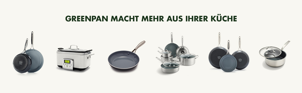 Сковорода GreenPan Barcelona з антипригарним покриттям Ceramic, 30 см, 4.8 л з кришкою, чорна