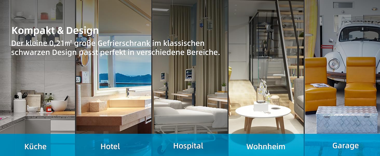 Міні-холодильник CHIQ 46 л з регулюванням температури, тихий (39 дБ), для офісу, кемпінгу, спальні, готелю, чорний