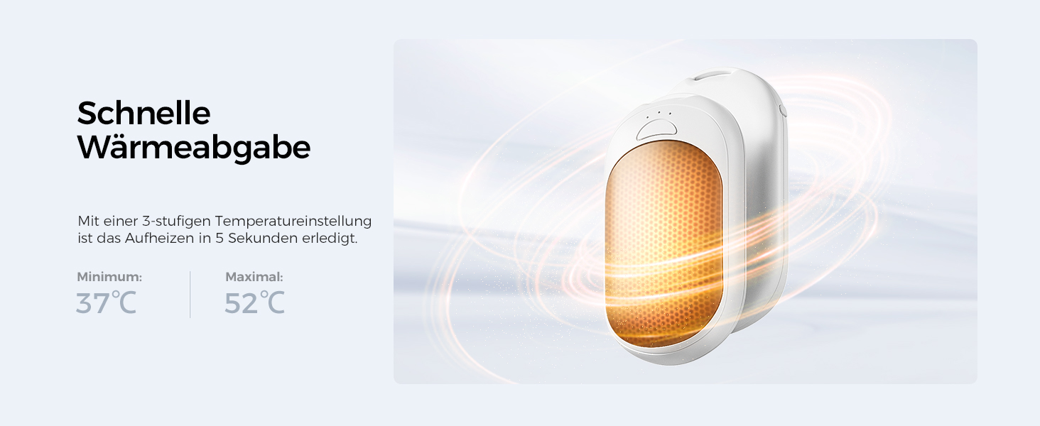 Електричні грілки для рук OCOOPA 2 шт. з магнітною застібкою, 5000mAh, 3 режими нагріву, компактні, для рукавичок, сумки, зимові аксесуари, подарунки для чоловіків та жінок, фіолетовий/білий