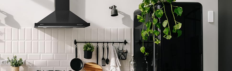 Витяжка кухонна піраміда Cecotec Bolero Flux PM 604300, 60 см, потужність 430 м³/год, механічне керування, чорна