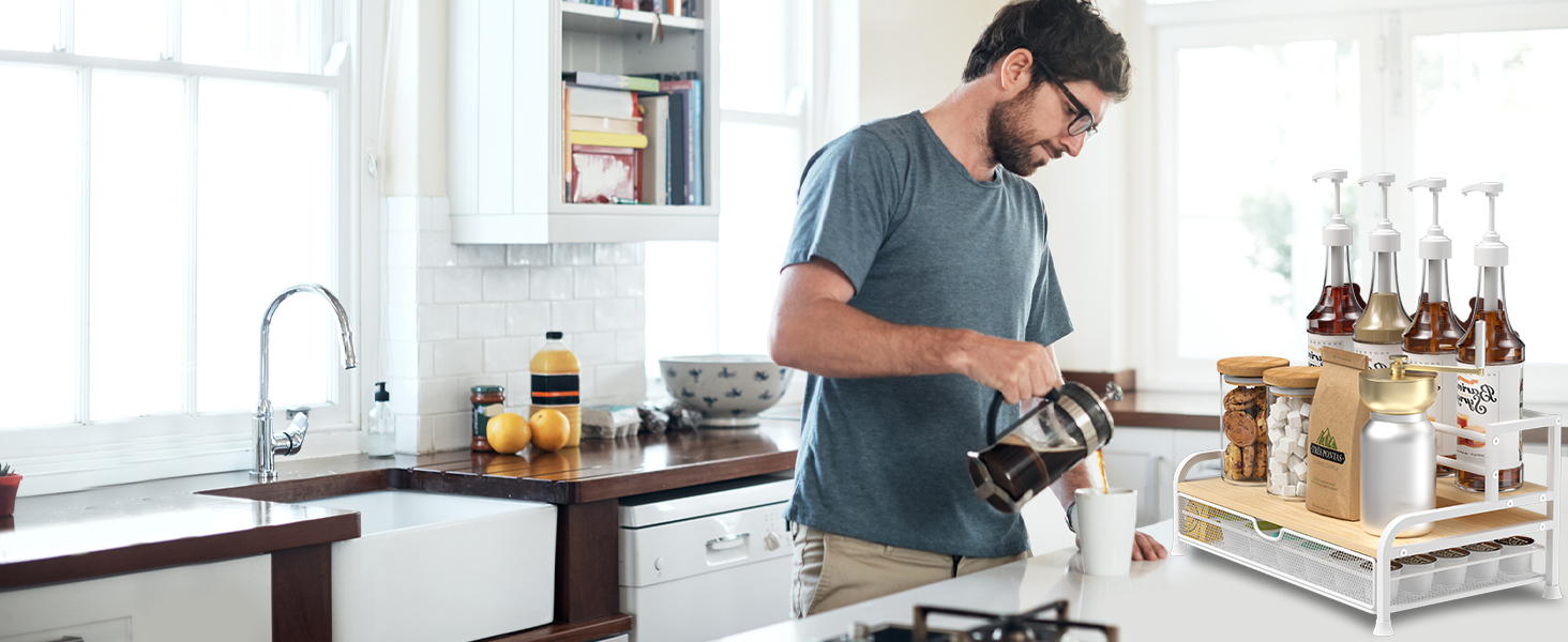 Трирівневий органайзер для капсул кави Dolce Gusto/Nespresso/Cafissimo з шухлядою (35 капсул)