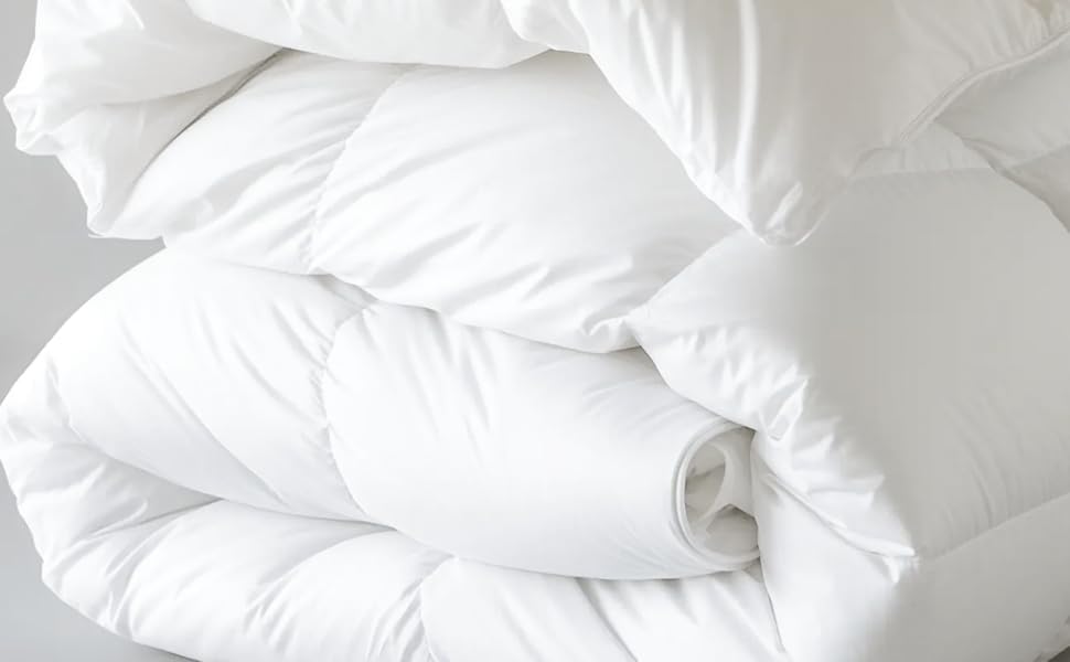 Пухова ковдра 155x220 см - тепла зимова ковдра з пухом та пером, сертифікат Ökotex