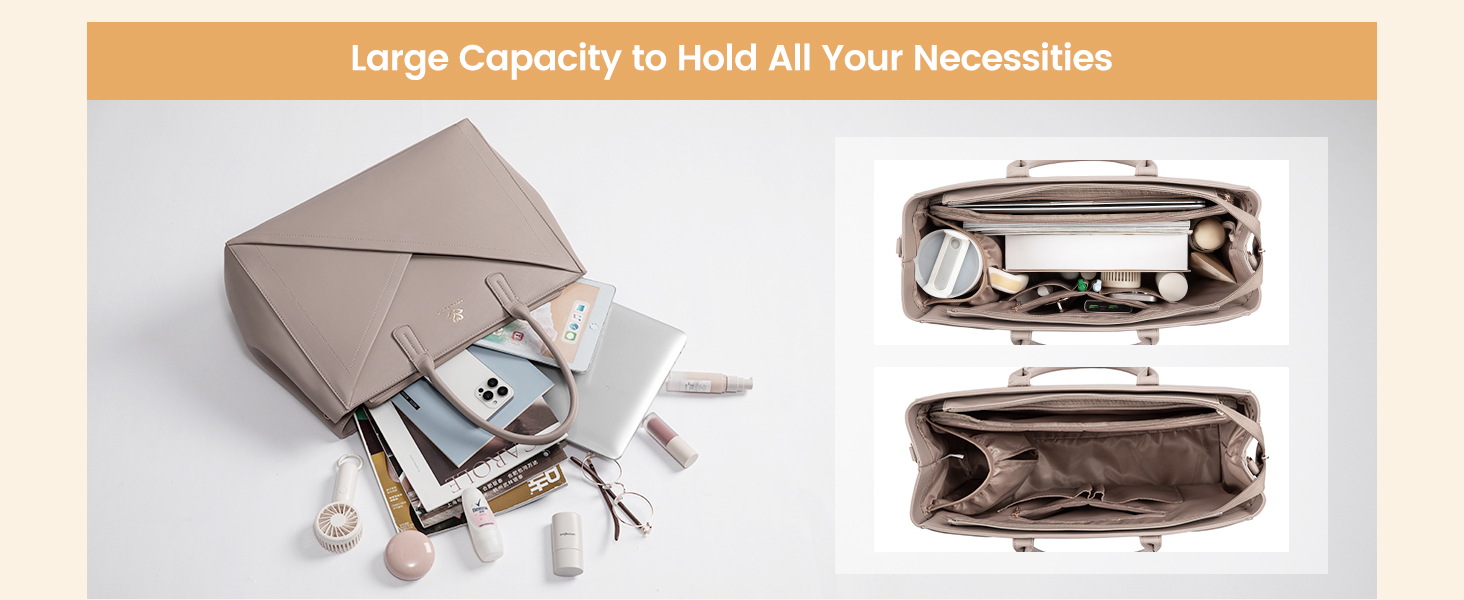 LOVEVOOK Сумка для ноутбука 15.6 дюймів, жіноча, велика, шкіряна, на плечі, для роботи, навчання, офісу, універсальна, чорна