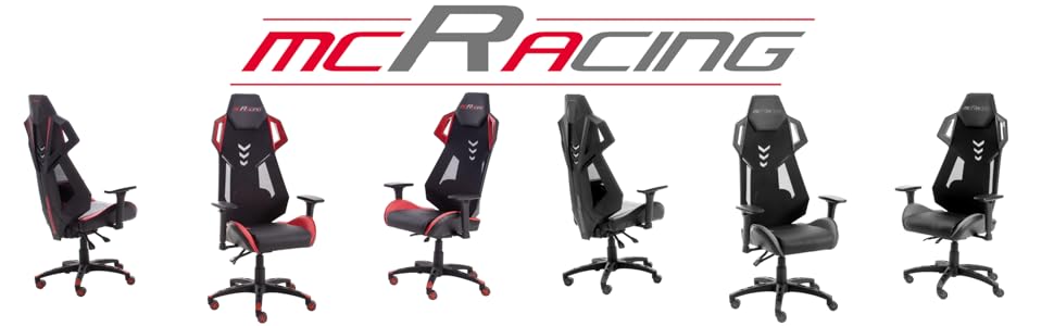 Ігрове крісло MC Racing Red Black, регулюється по висоті, може навантажувати до 120 кг