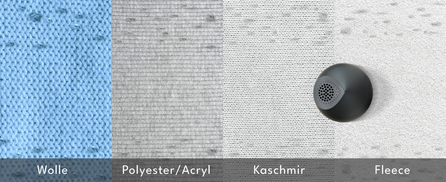 Електричний міні-фільтр для одягу LEBENLANG - з запасними лезами та пензлем для чищення | Для видалення ворсу та пуху | Чорний, 400mAh