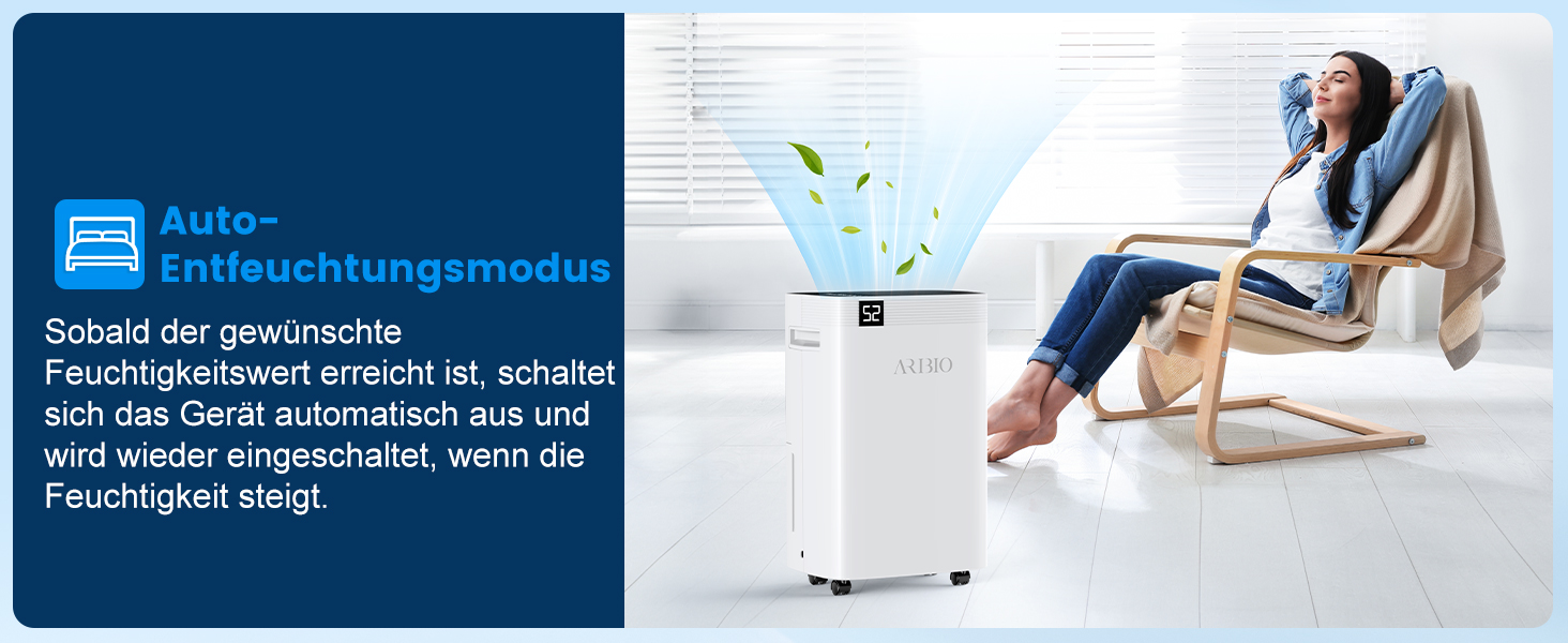 Електричний осушувач повітря 20л/день, високої продуктивності, з функцією сушіння білизни, таймером та системою відтавання, для приміщень до 200 м³/60 м², підходить для квартир, ванних кімнат, підвалів, гарантія 10 років