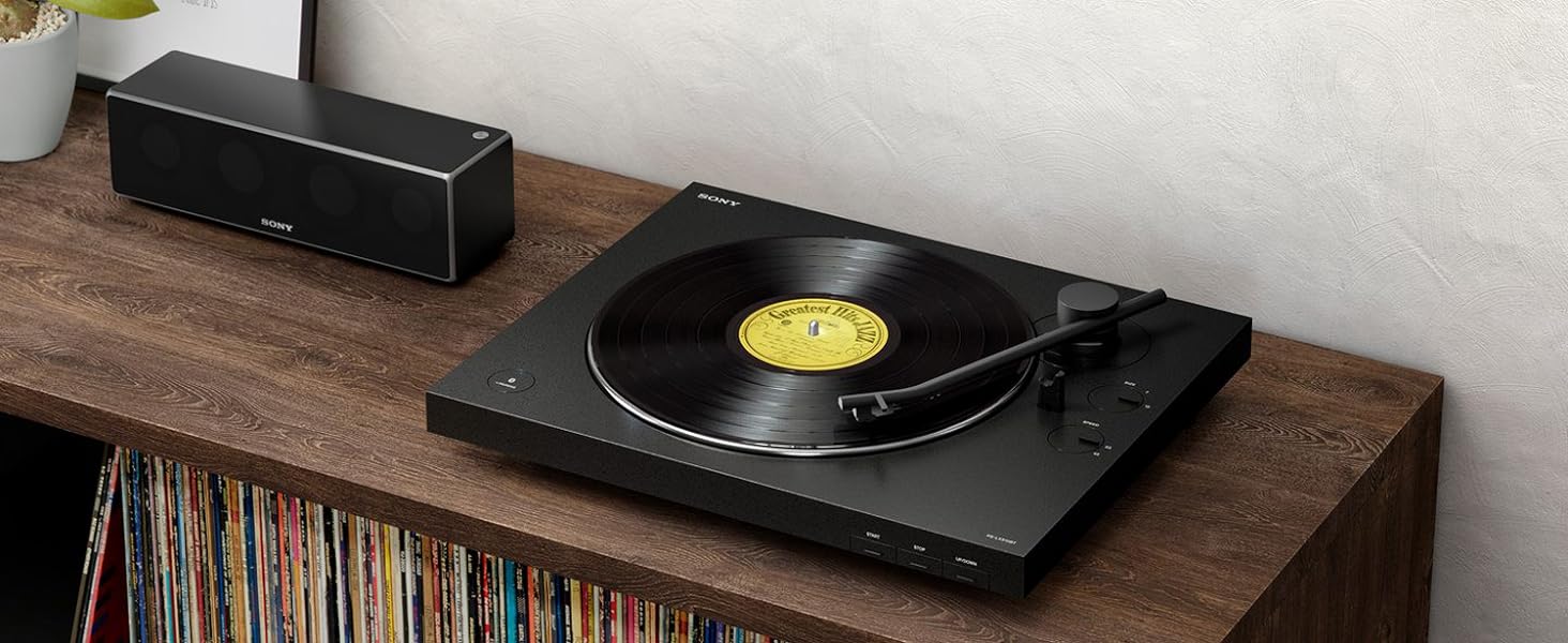 Програвач вінілу Sony PS-LX310BT з Bluetooth, автостартом та алюмінієвим диском, чорний