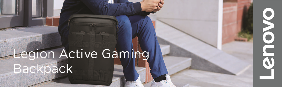 Ігровий рюкзак Lenovo Legion Gaming — захисний рюкзак для геймерів із протикрадіжним захистом та відділеннями для аксесуарів, чорний