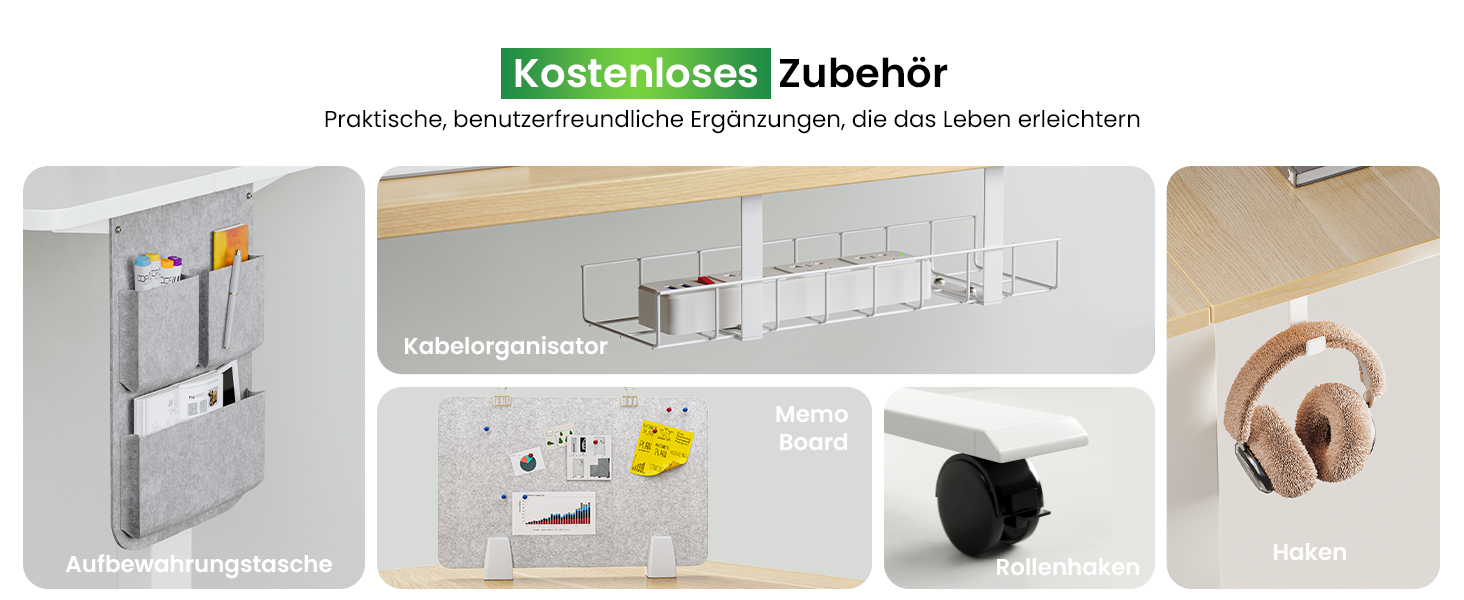 Регульований стіл MAIDeSITe SN1 140x70 см (Дуб + Білий) з електроприводом, пам'яттю та роликами