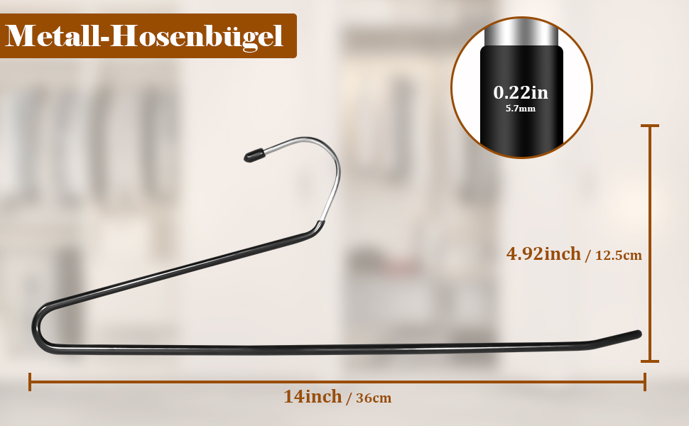 Чохли для штанів SOULNAMAN, 30 шт., металеві, чорні, 36 см, з антиковзкими рифленнями