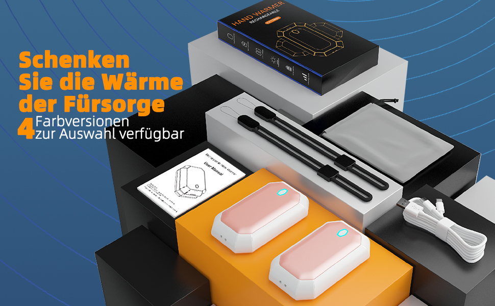 Електричний грієчка для рук ITSHINY, 2 шт. - багаторазовий, 3 режими нагріву, USB-зарядка, для чоловіків, кемпінгу та полювання (рожевий)