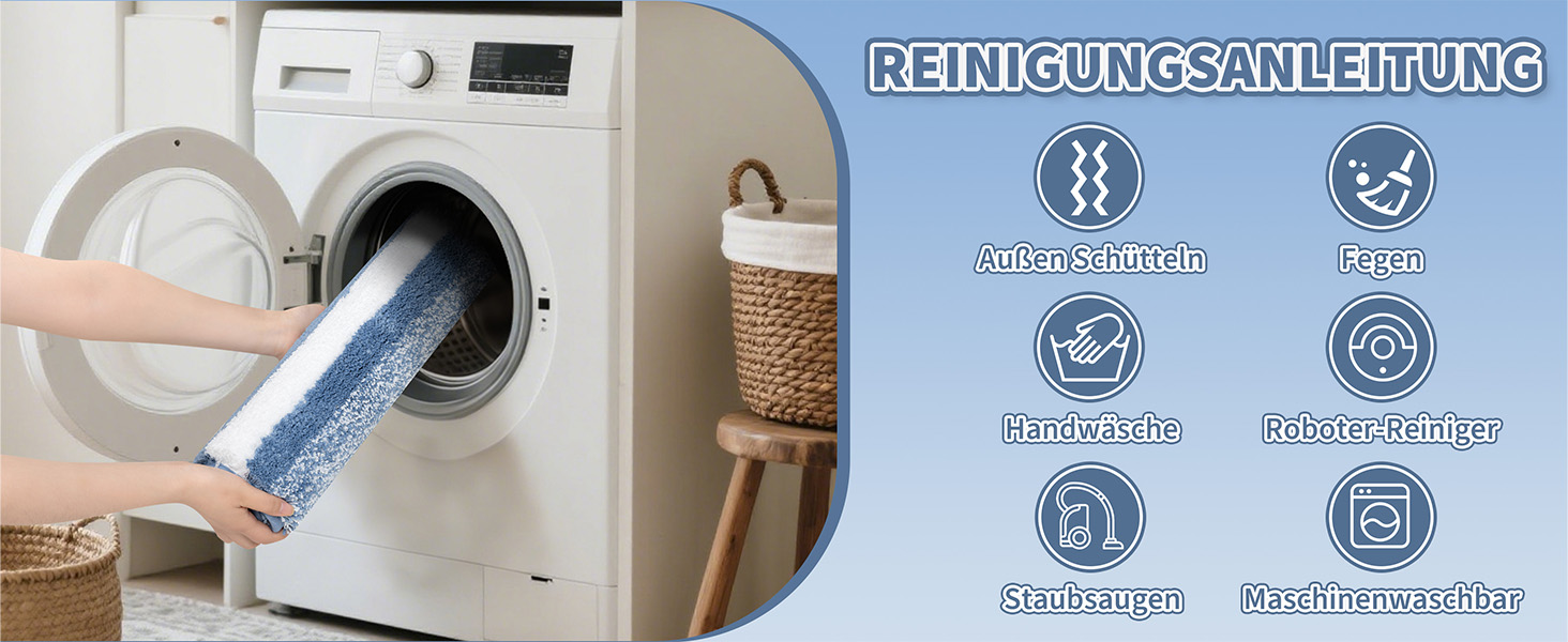 М'який килимок для ванної кімнати Pauwer, комплект з 2 шт., водопоглинаючий, для ванни та туалету, антиковзаючі, можна прати в пральній машині, блакитний, 50 x 80 + 50 x 60 см