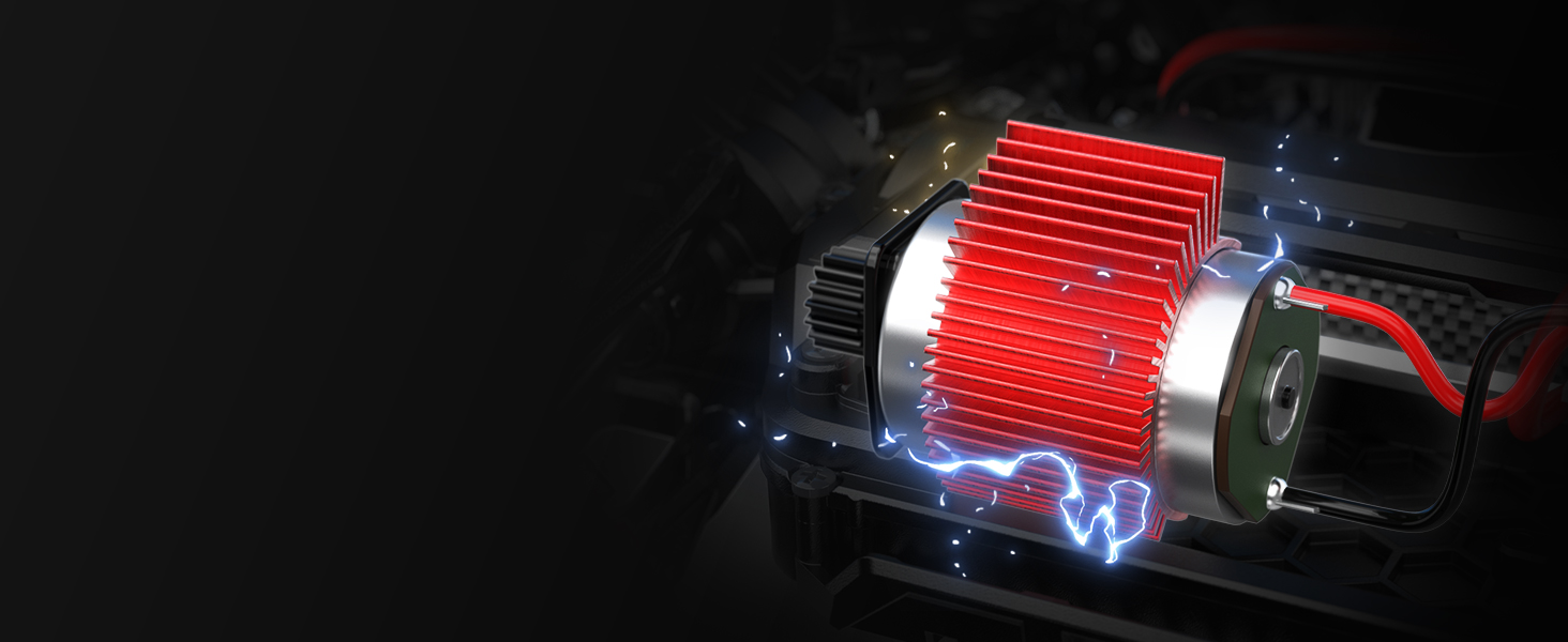 Радіокерований позашляховик DEERC 9205E 1:10 48 км/год 4WD Monstertruck з 2 акумуляторами, 2.4GHz, для дітей та дорослих