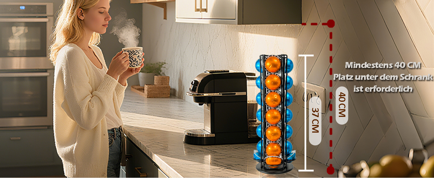 Підставка для капсул Nespresso Vertuo - чорна, 28 капсул