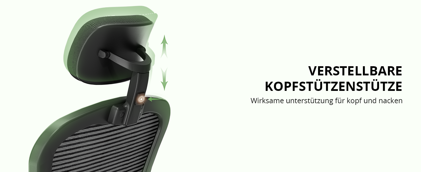 Офісний стілець Synorla ергономічний з підтримкою спини, 150 кг, чорний з підголівником