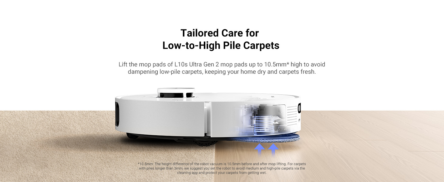 Робот-пилосос Dreame L10s Ultra Gen 2 з миючим модулем, 10000Pa, LiDAR, MopExtend, автомийка та сушка, самостійне очищення та поповнення, підйом мопа 10,5 мм