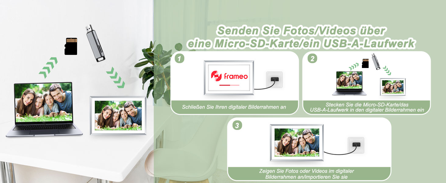 Цифровий рамка для фотографій з дерева, Wi-Fi, 32GB, 10.1 дюйма, IPS сенсорний екран, Frameo APP, подарунок, дуб (срібло)