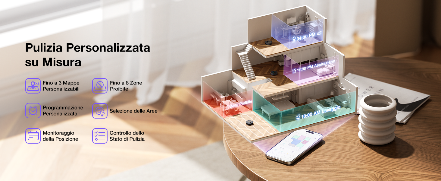Робот-пилосос OKP L7G 3-в-1 з функцією миття, 6000Pa, LiDAR, 150 хв, WiFi, Alexa, для тварин, килимів, твердих підлог, сірий