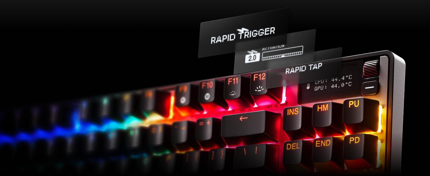 Клавіатура SteelSeries Apex Pro TKL Gen 3 - ігрова, механічна, TKL, Hall Effect, OmniPoint 3.0, German QWERTZ, чорна