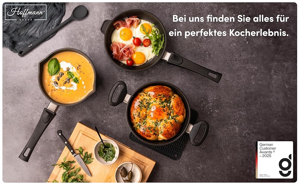 Набір кухонних аксесуарів Hoffmann Küchenhelfer-Set (5 предметів), антрацит, силікон-сталевий сердечник