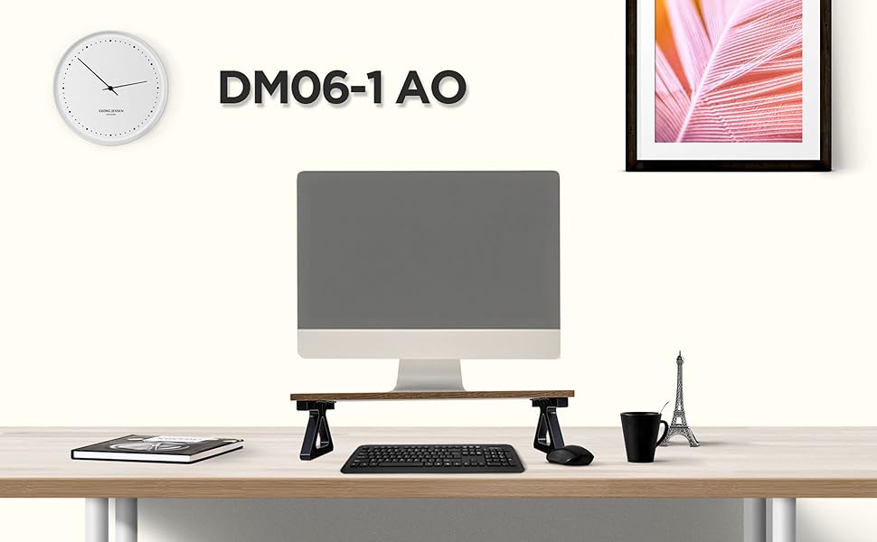 Підставка для монітора Duronic DM06-1 AO 62x30см До 10 кг Висота 15 см Ергономічне кріплення для столу