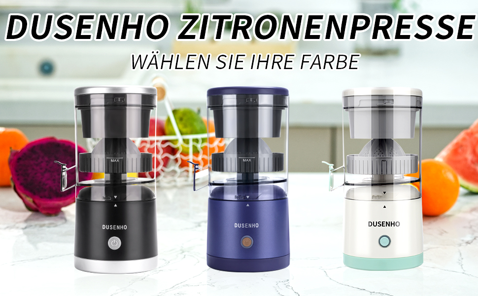 Електрична прес для цитрусових: соковитискач USB для апельсинів, лимонів, грейпфрутів (чорний + срібло)