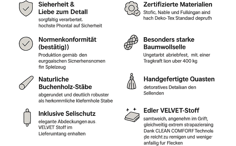 Дитяча гойдалка для дому та вулиці | Bär Light Beige Velvet | Гойдалка для малюків | Дерев'яна гойдалка для дітей | Гойдалка для дверного отвору