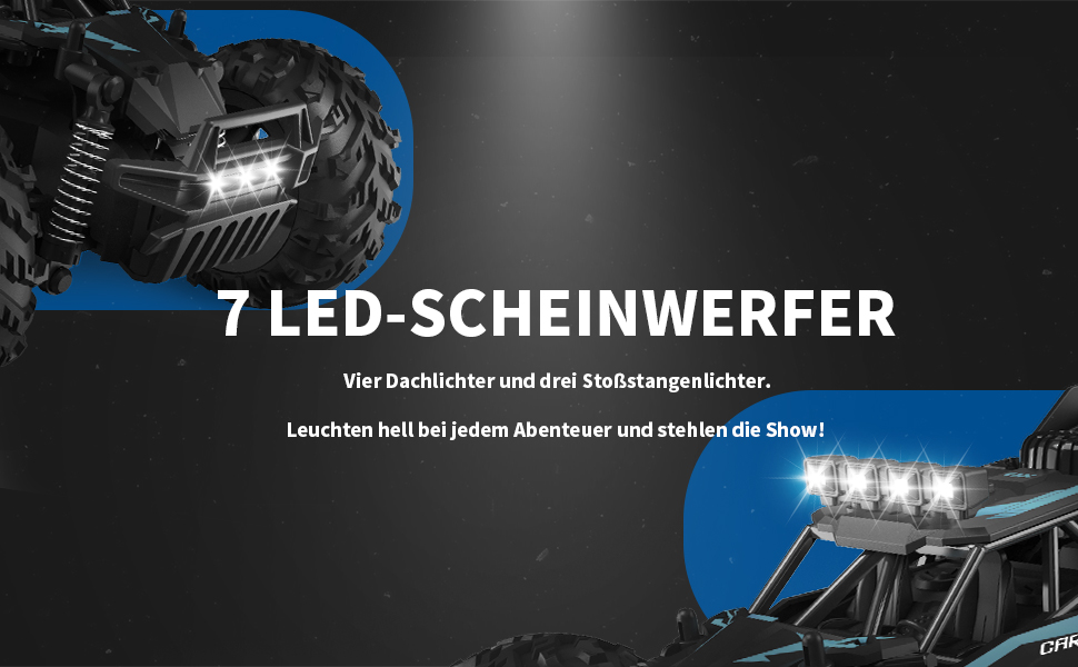 Радіокерований позашляховик Carox 1:18, 2.4 GHz, 25 км/год, Monstertruck з підсвічуванням (Червоний)