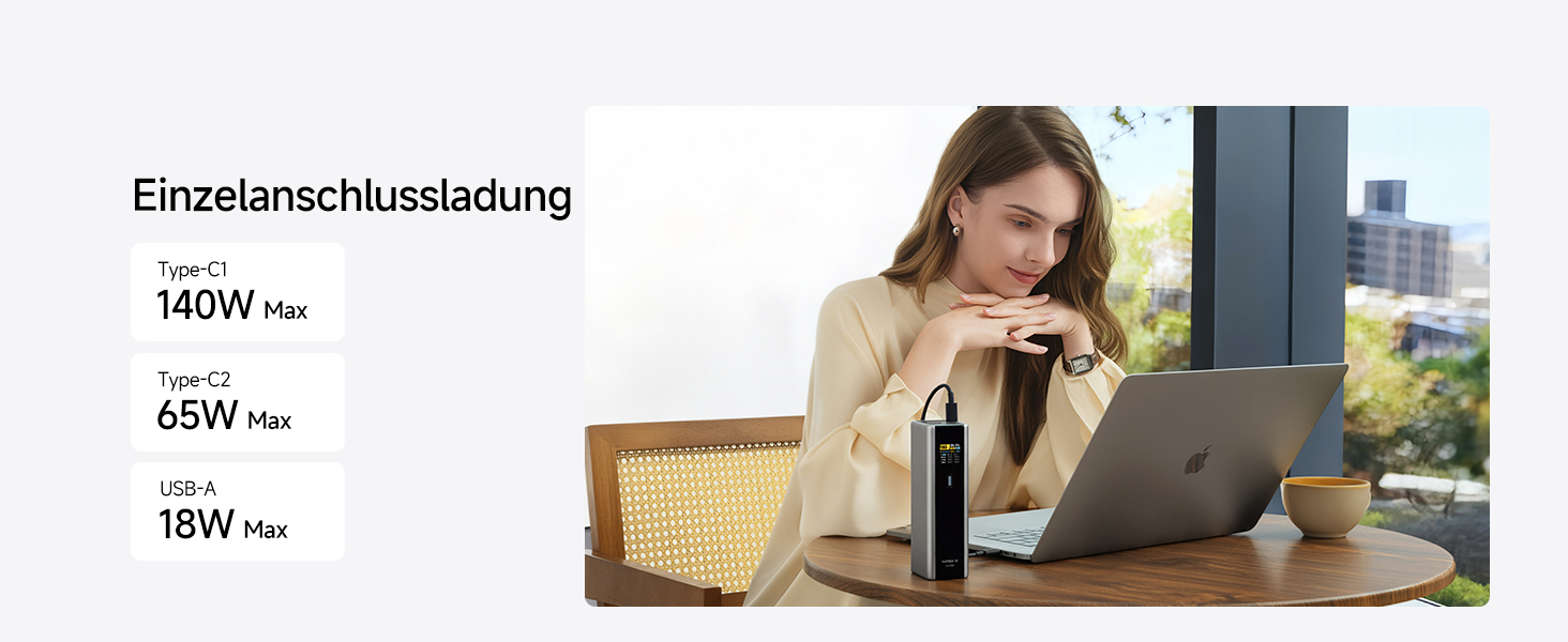 Power Bank CUKTECH 15 Ultra 20000mAh 165W з 3 портами, PD 3.1, цифровим дисплеєм. Сумісний з iPhone, MacBook, Samsung