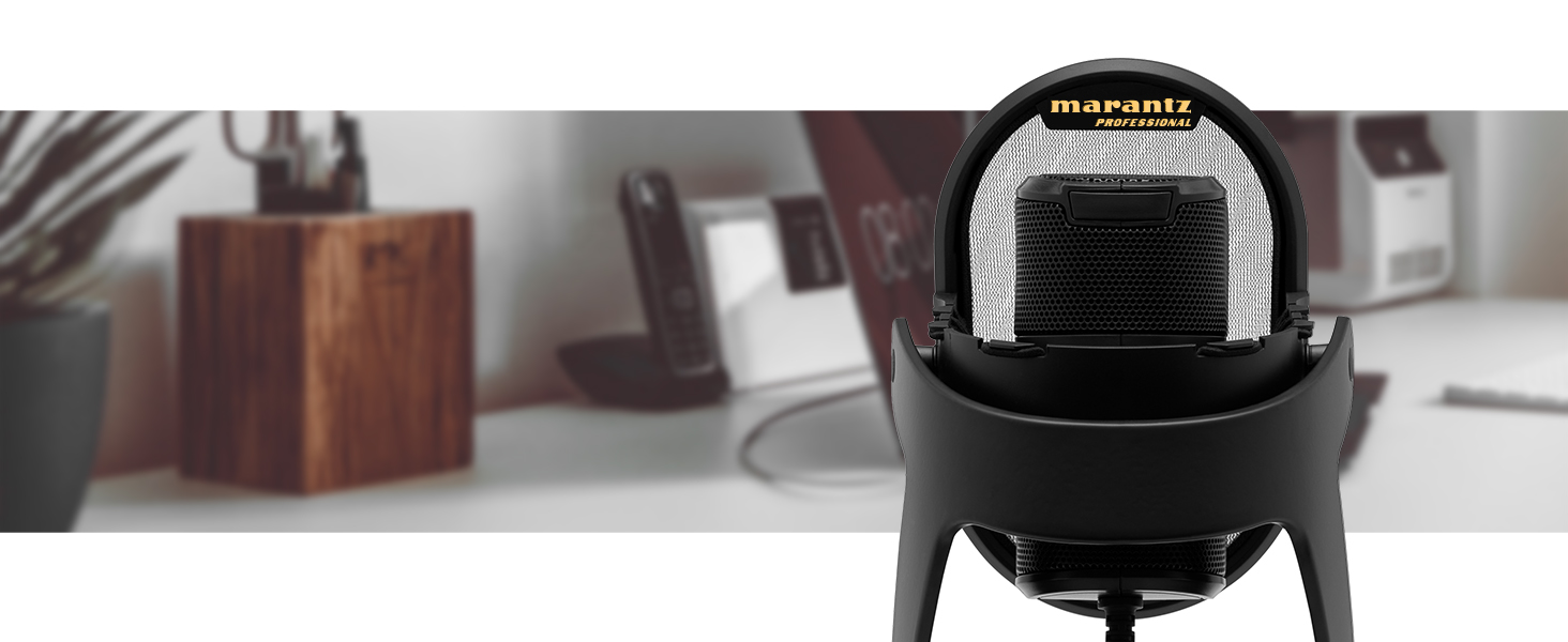 Мікрофон конденсаторний Marantz Professional MPM-1000U з великою мембраною та USB-підключенням для подкастів, студії та геймінгу