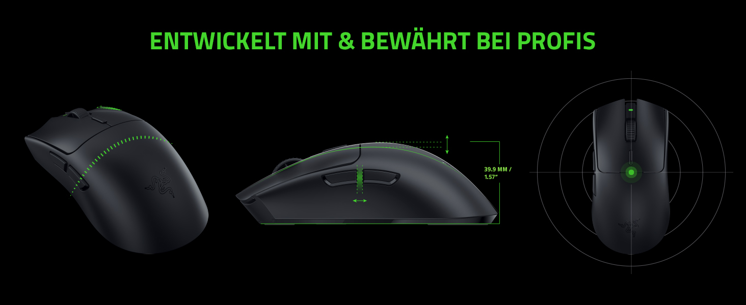 Бездротова ігрова миша Razer Viper V3 HyperSpeed, сенсор Focus Pro 30K DPI, перемикачі 2-го покоління, частота опитування 4000Гц, чорна