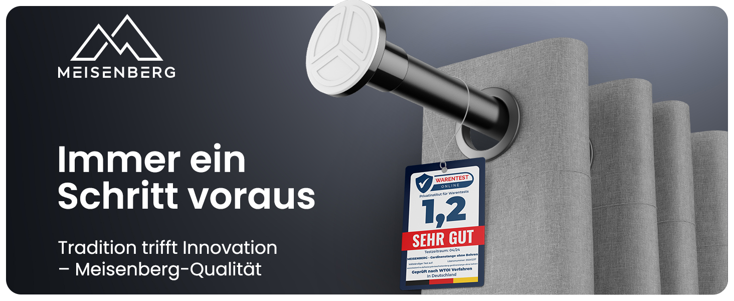 Телескопічна штанга для кріплення 260-310 см, матовий чорний, Ø 25 мм, багатофункціональна штанга без свердління. Підходить для штор, душових штор, ванних кімнат та балконів.