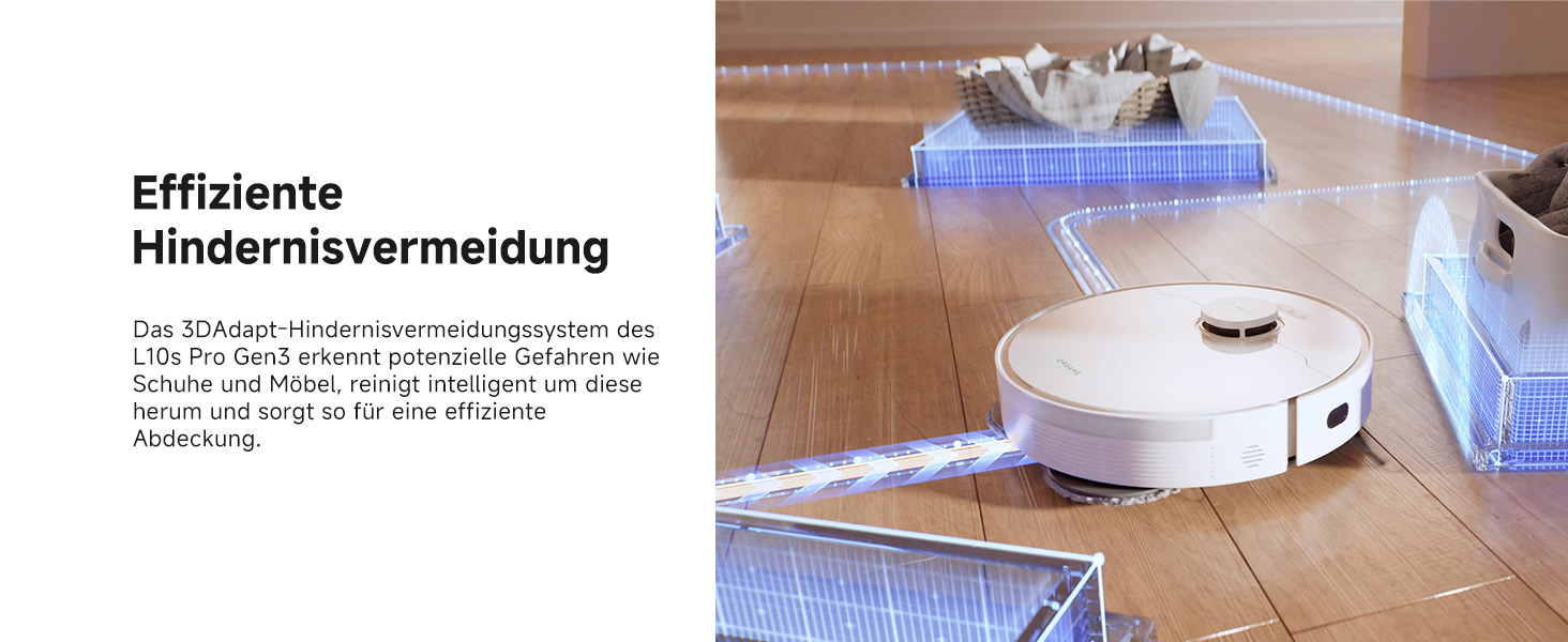 Робот-пилосос Dreame L10s Pro Gen3: потужність 13000 Pa, DuoBrush для шерсті тварин, унікальна система очищення кутів, автоматичне самоочищення, уникнення перешкод LDS-навігацією з лазером, суха та волога прибирання, для твердих підлог та килимів, акумулятор 5200 mAh