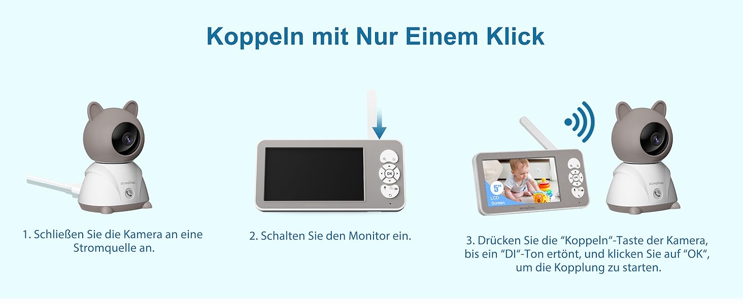 Відеоняня з камерою 2K PTZ: монітор для немовлят з нічним баченням, датчиком руху, лушпаннями, зумом 4x та записом