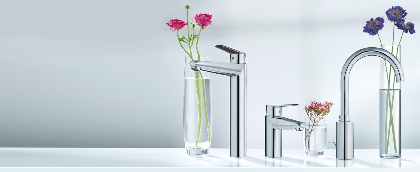 Змішувач для ванної кімнати GROHE Eurosmart Cosmopolitan, хром, 32830001 – економічний, з витяжною штангою, 30 см, проста установка