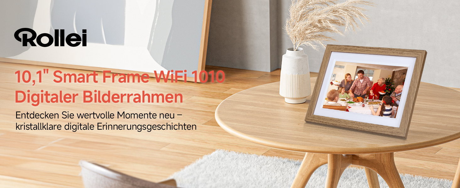 Роллеї Smart Frame WiFi 1010: Цифровий фоторубіж з Wi-Fi, 10,1