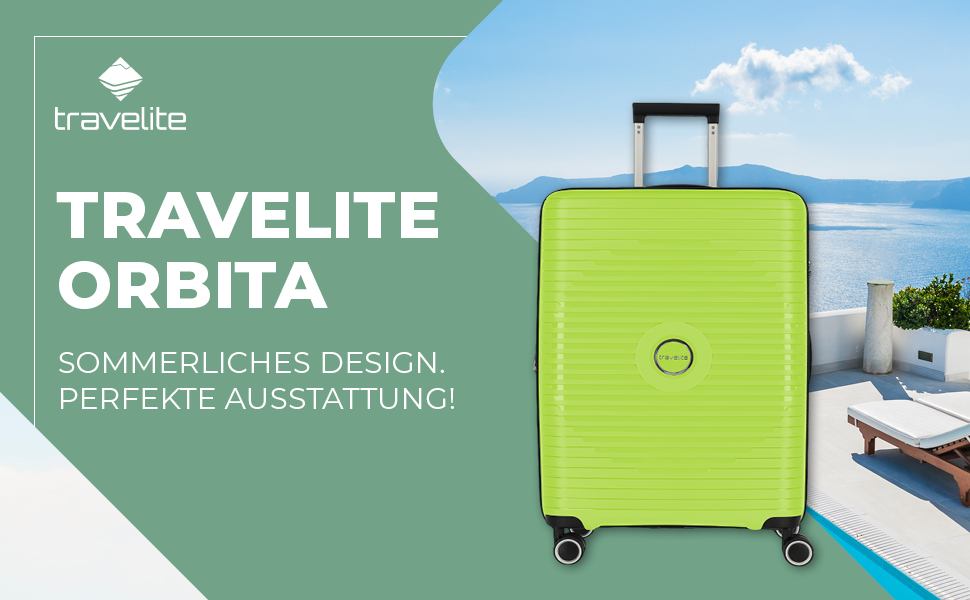 Набір валіз Travelite Orbita 3 шт. (L/M/S) з TSA замком та жорстким корпусом, Limone