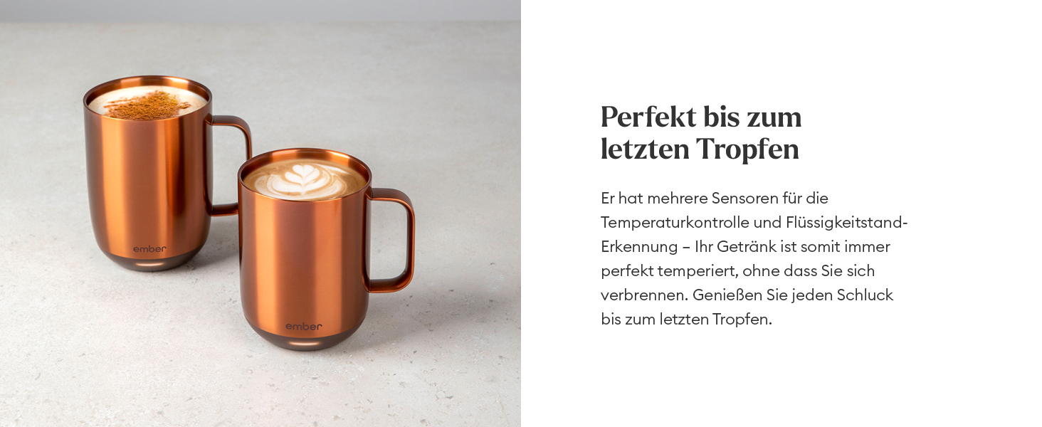 Розумний термокружка Ember Smart Mug 2, 295 мл, з регулюванням температури, керування через додаток, акумулятор, LED дисплей, мідний колір