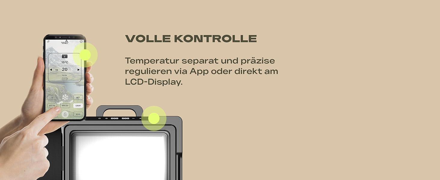 Електрична термохолодильник Plug In Festivals DUAL Ice Cube 23L з компресором -120°C, 12V/230V, App-керування, для авто та кемпінгу