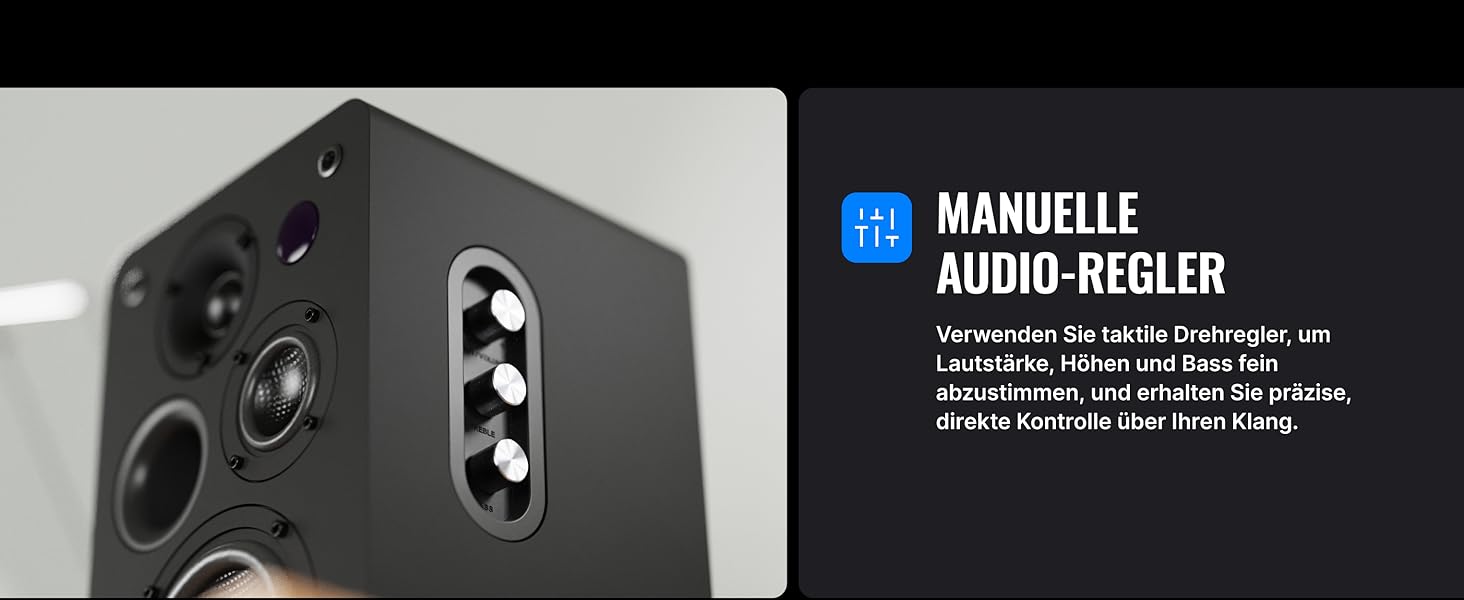 Активні Bluetooth-колонки Majority D100X 100W, вуглецеві драйвери, HDMI ARC, RCA, Optical, Phono, AUX, чорні