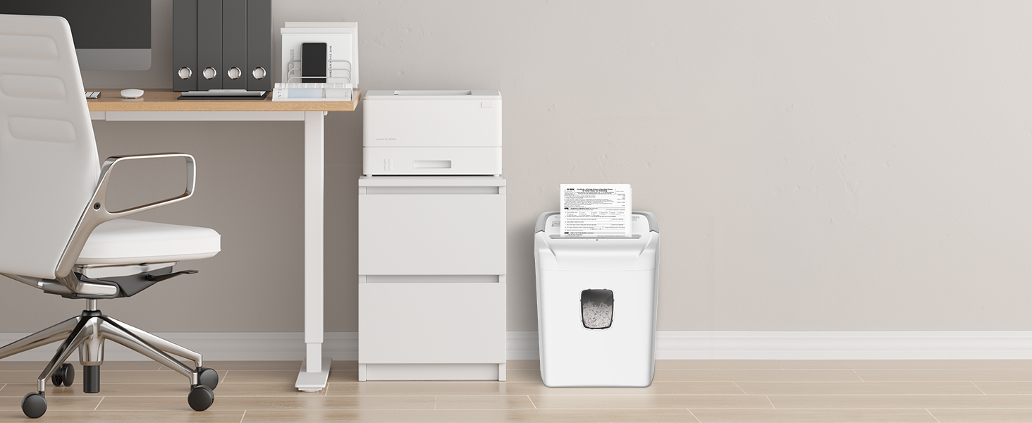 Шредер Bonsaii P4, 12 аркушів, 21 л, знищення карт/CD/скріпок, для офісу та дому